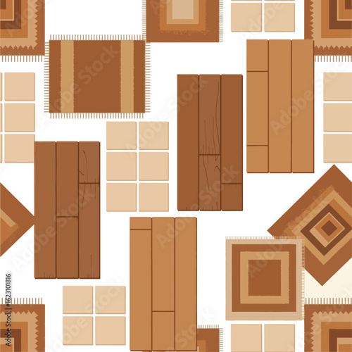 Unique flooring patterns create a modern, stylish home interior design that adds warmth and texture