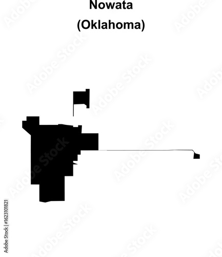 Nowata (Oklahoma) blank outline map