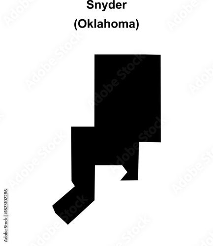 Snyder (Oklahoma) blank outline map