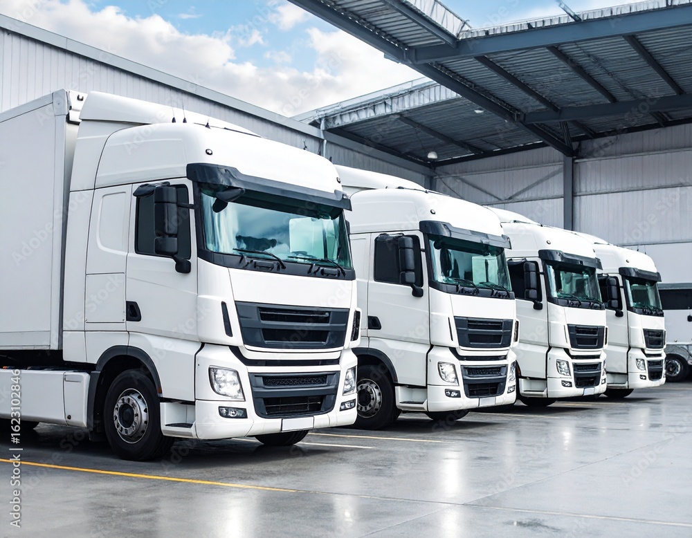 Fototapeta premium truck logistics mock up