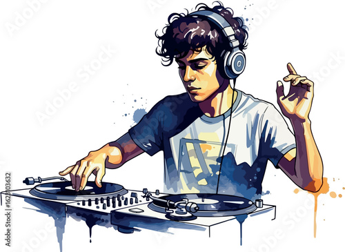DJ with headphone