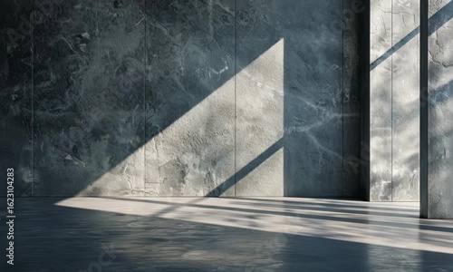 Wallpaper Mural Dramatic light and shadow in a modern, textured room. Torontodigital.ca