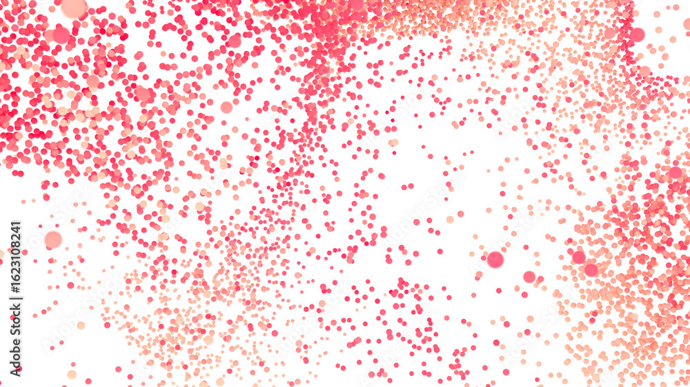 Obraz premium Abstract pink confetti on white. Perfect for celebrations, backgrounds, and festive designs.