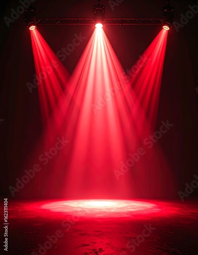 Red stage lights