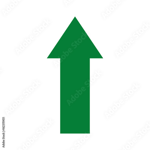 Free Download Illustration of a green arrow icon pointing upward with a transparent background - GFXLoad
