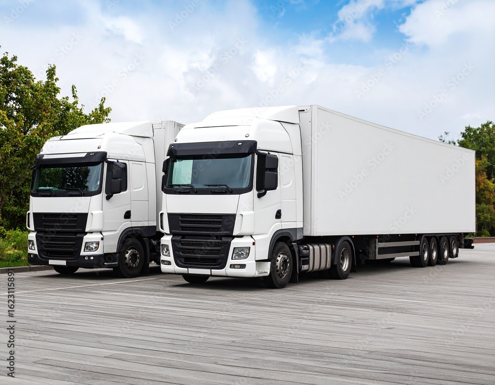 Fototapeta premium truck logistics mock up