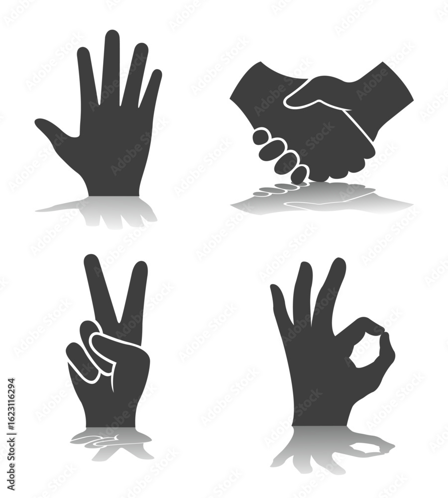 Obraz premium hand sign symbols.ai