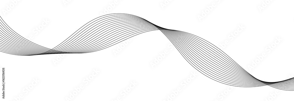 Fototapeta premium abstract background with black waves