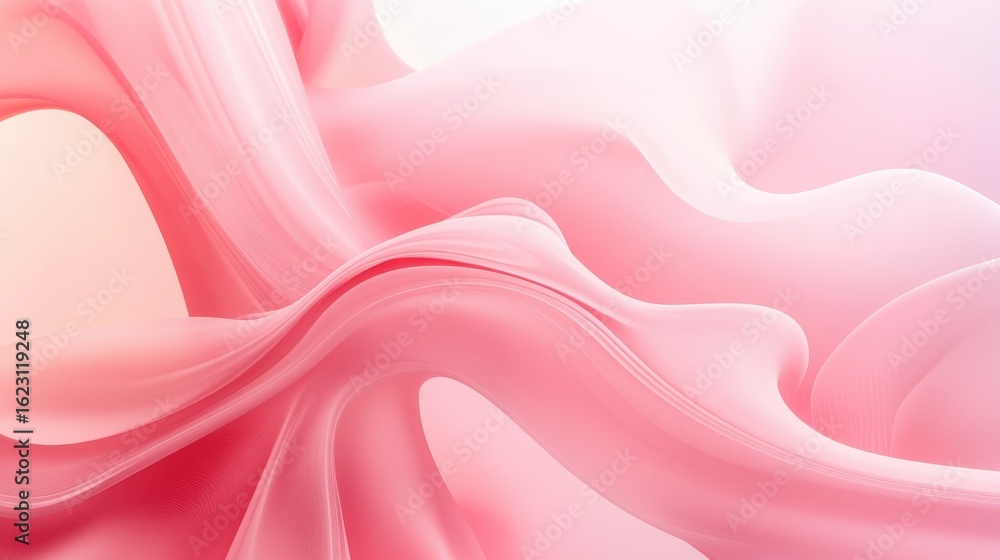 Fototapeta premium Abstract pastel pink flowing gradient with smooth shapes