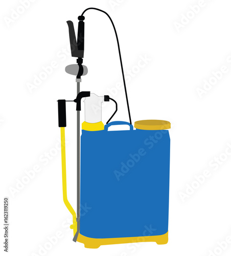 gardening equipment. vektor Backpack sprayer for pesticides 