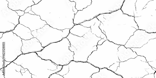 modern black and white scratch and cracks grunge texture dust and distressed wall pattern white background..

