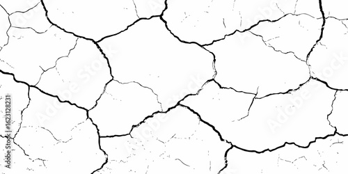modern black and white scratch and cracks grunge texture dust and distressed wall pattern white background..

