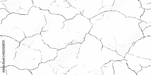 modern black and white scratch and cracks grunge texture dust and distressed wall pattern white background..

