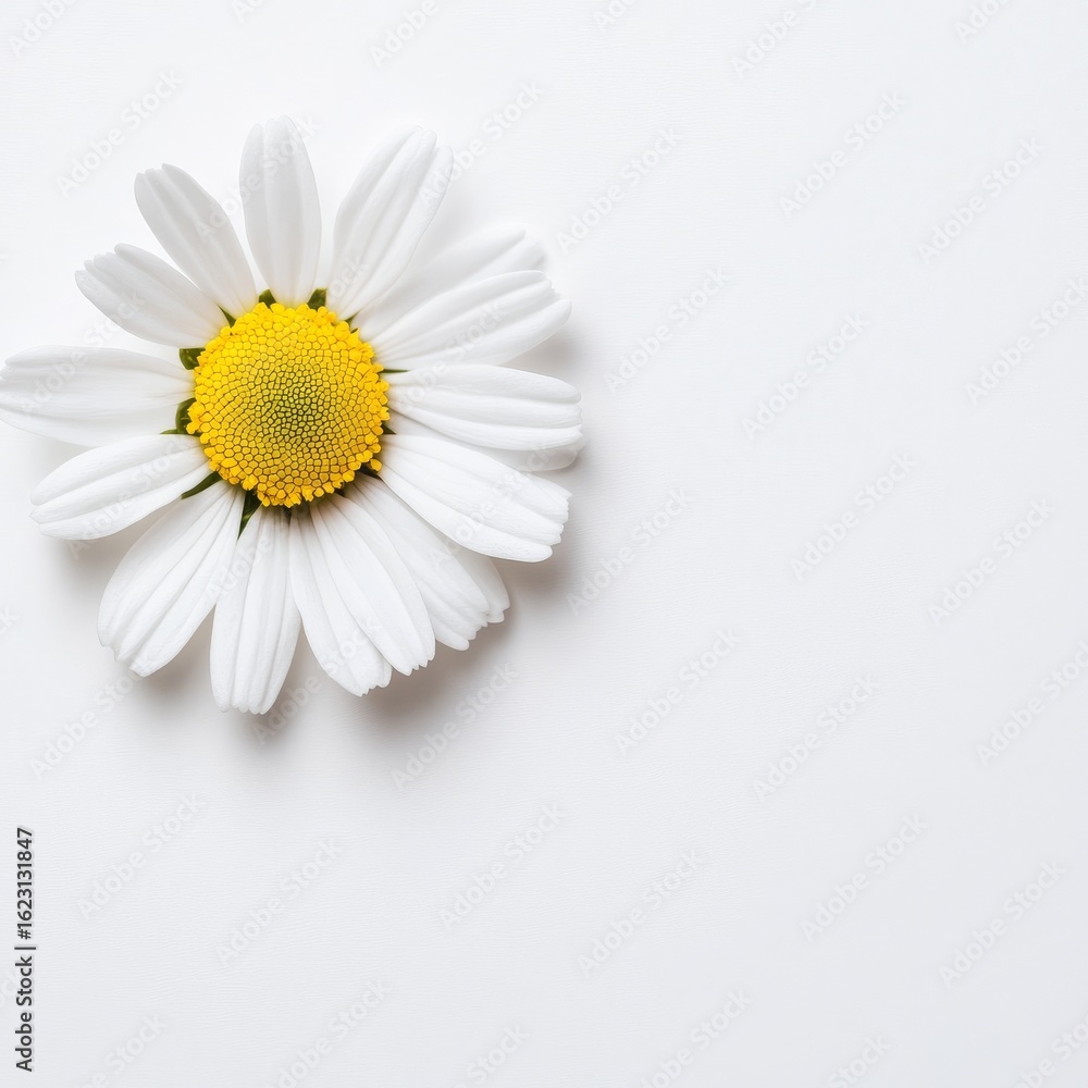 Fototapeta premium White Daisy on White Background,Floral Photography,Nature Photography, flower