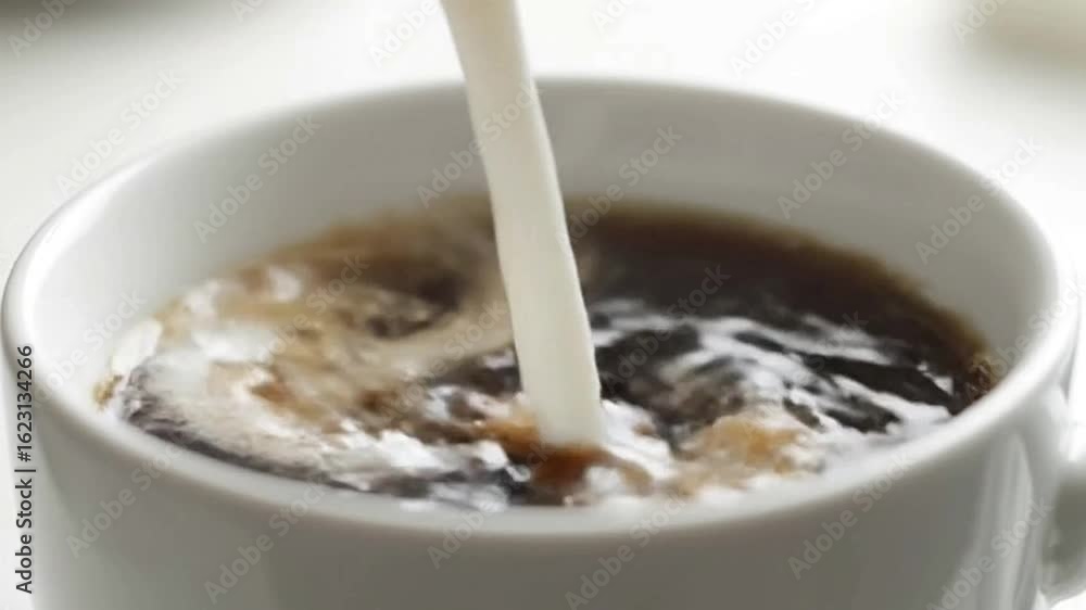 Pouring Dark Liquid into Mug Slow Motion Drink Refreshment Close Up Pouring Dark Liquid into Mug Slow Motion Drink Refreshment Close Up