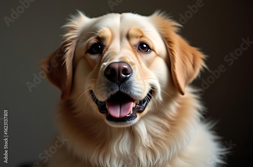 Wallpaper Mural Cute Creamy Golden Retriever Puppy Portrait Close-Up ai generated Torontodigital.ca