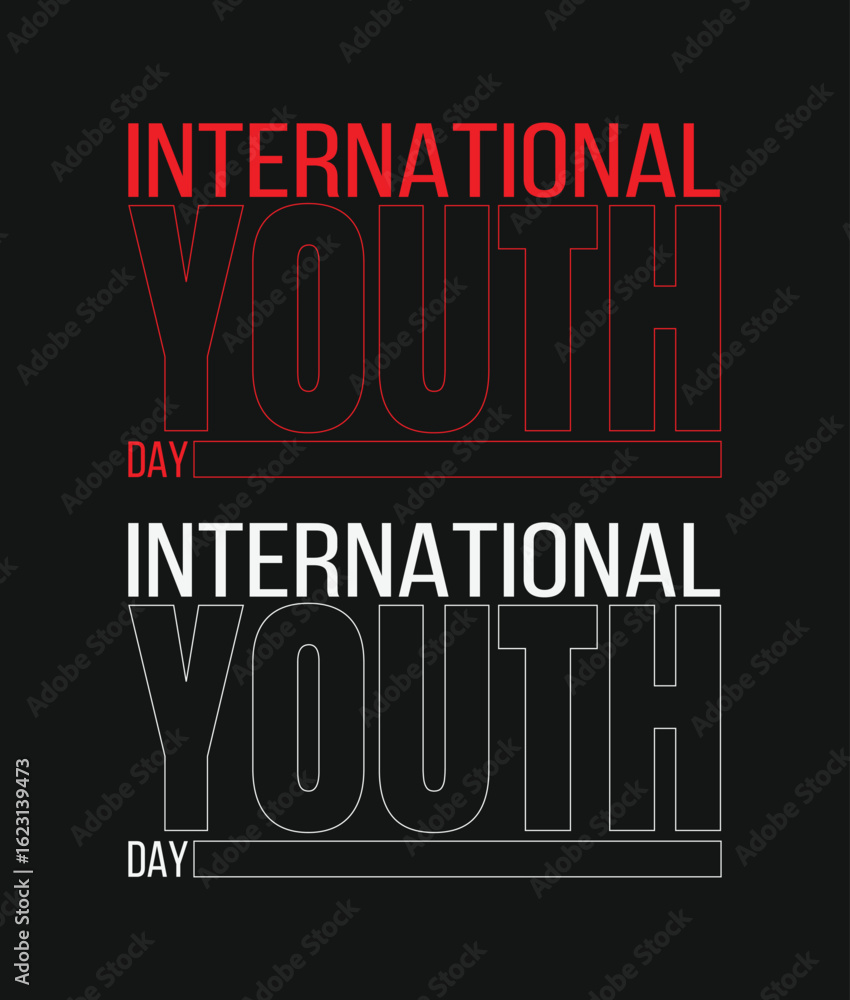 Obraz premium International Youth Day Typography T-shirt Design