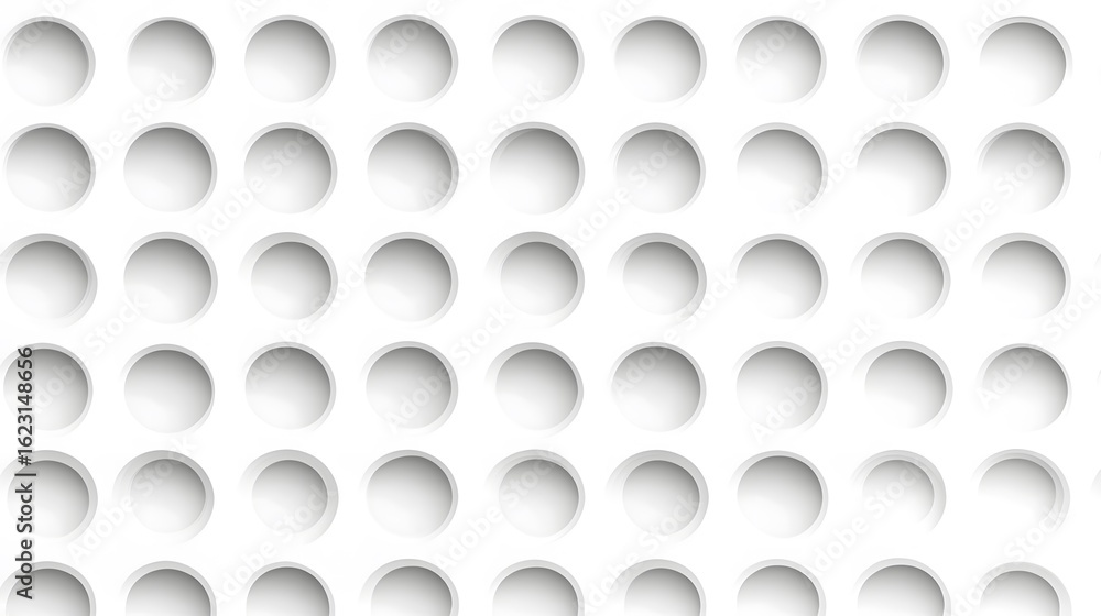 Naklejka premium White Circular Patterns on a Clean Background for Modern Design