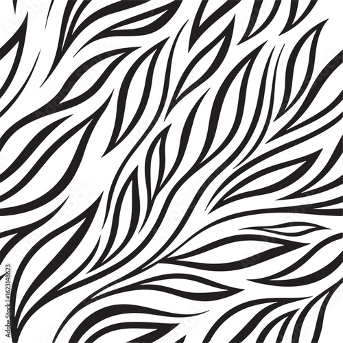 Jungle Tiger Fur Inspired Abstract Stripe Design
