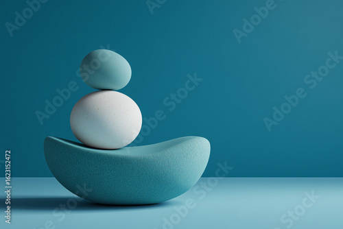 Inner balance concept with abstract wellness symbols