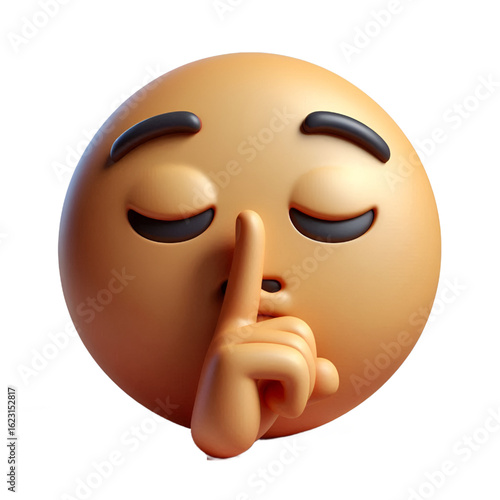 Shushing face emoji