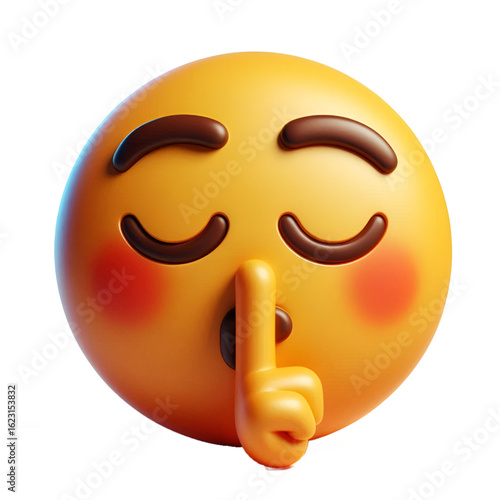 Shushing face emoji