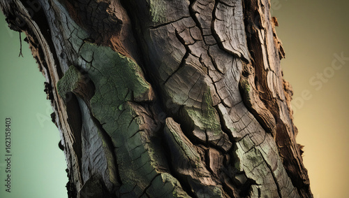 Textured Bark Surface on Old Tree