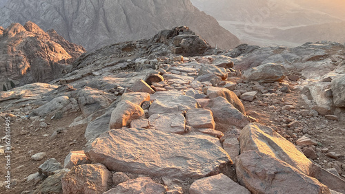 Stone Trail Leading Through Sinai Mountains