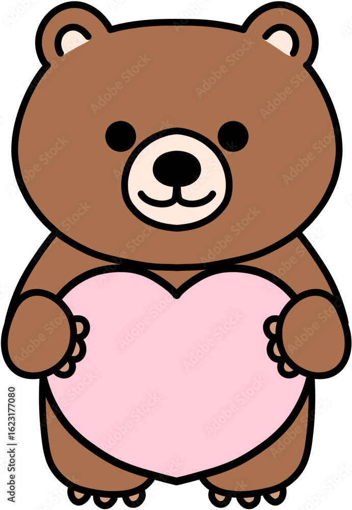 Obraz premium Pastel Cute Animals Love Signs