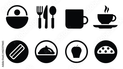 Outline Meal Icon Set