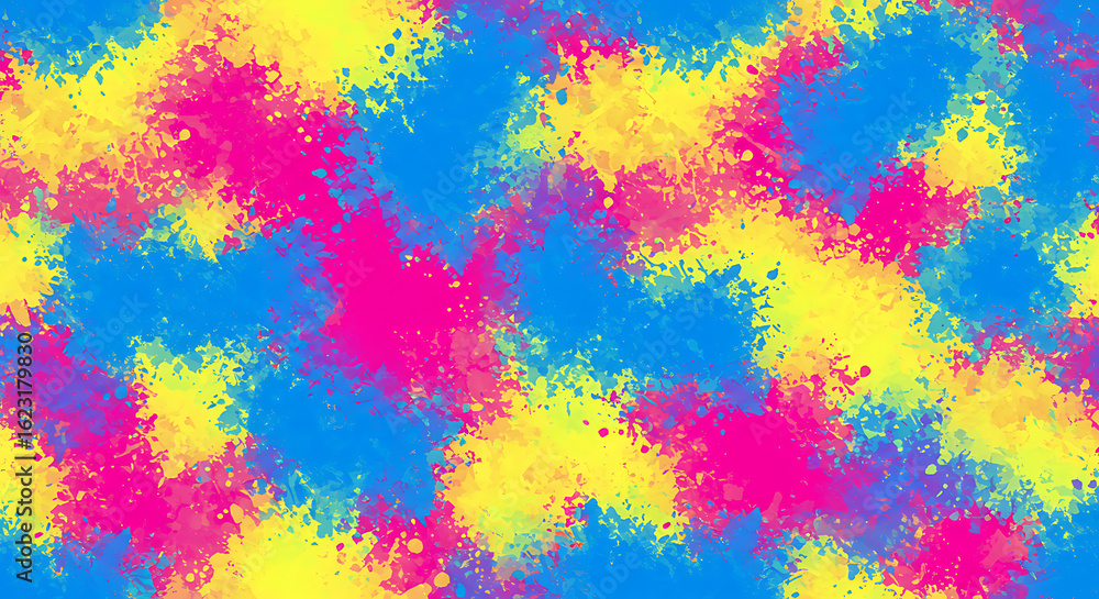 Obraz premium Vibrant Watercolor Splatter Background with Bold Colors for Artistic Designs