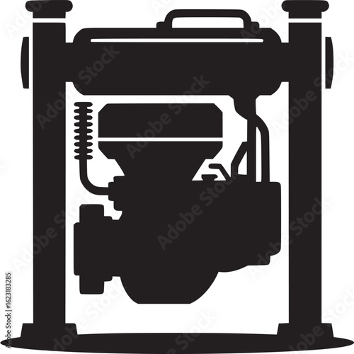 Industrial Engine Silhouette