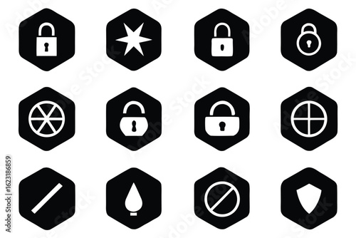 Blocked Icon Set Collection