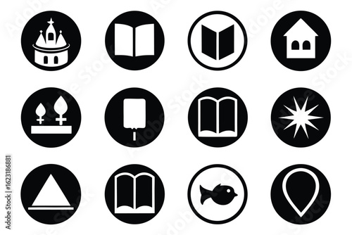 Book Icon Set Vector Pack