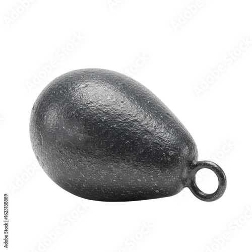 Casting weight sinker for fishing no background, isolated