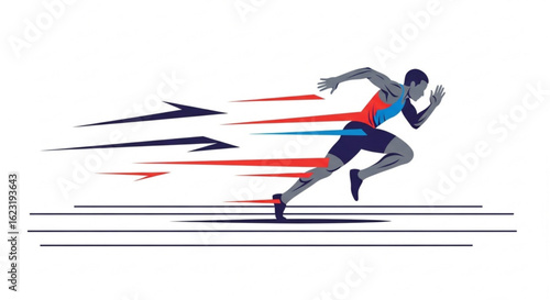 Runner Sprinting Illustration