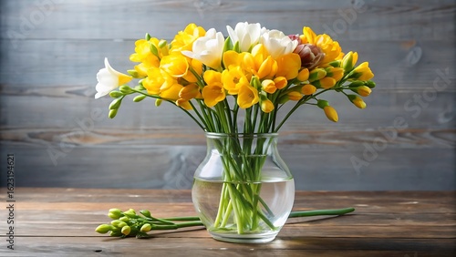 Wallpaper Mural Freesia Stems in Clear Vase Torontodigital.ca