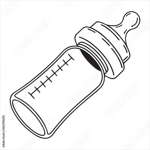baby bottle silhouette vector art