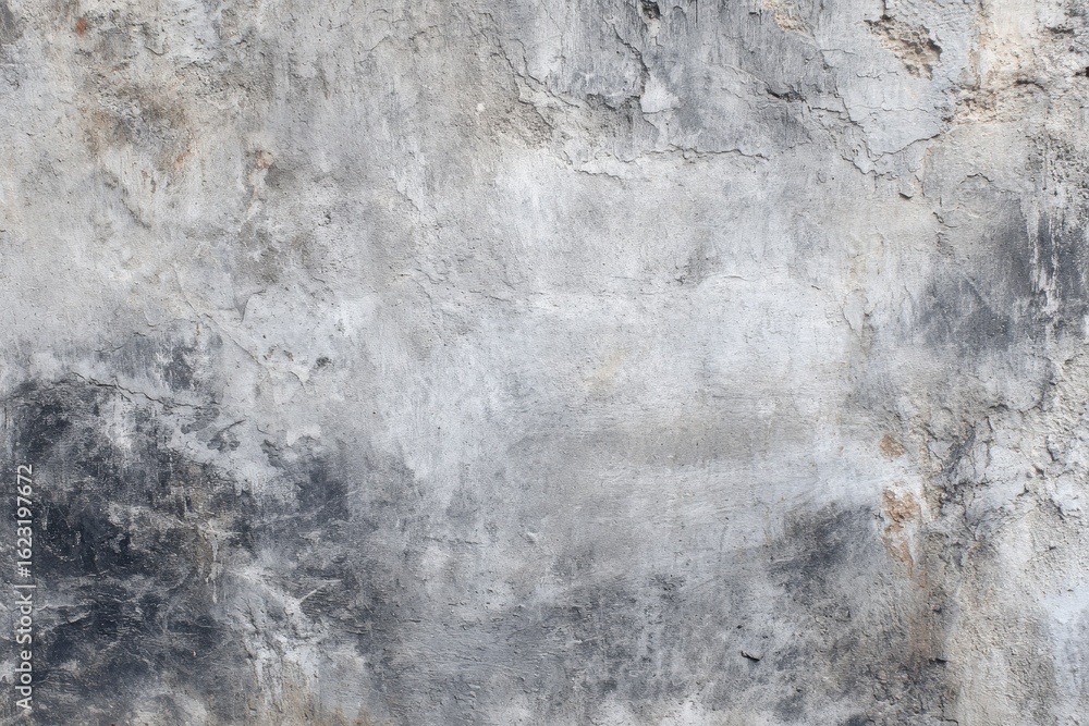 Obraz premium Aged Mortar Surface: Elegant Gray Cement Wall with Unique Textural Design