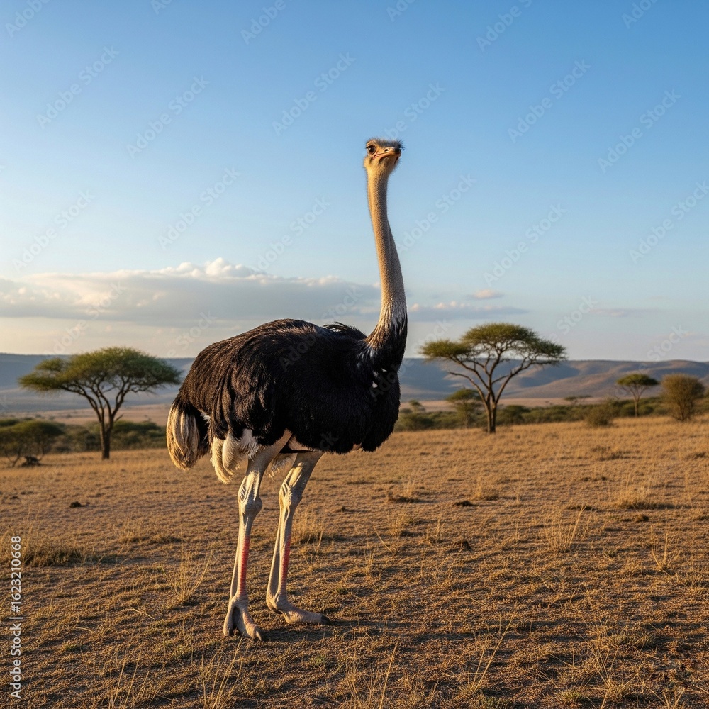 Naklejka premium ostrich