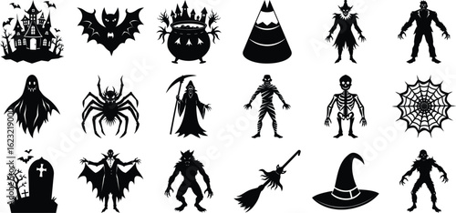 Embrace the eerie magic of Halloween night with witches, spooky pumpkins, and haunted vibes—perfect for your spooky celebrations, costume parties, and mystical Halloween fun