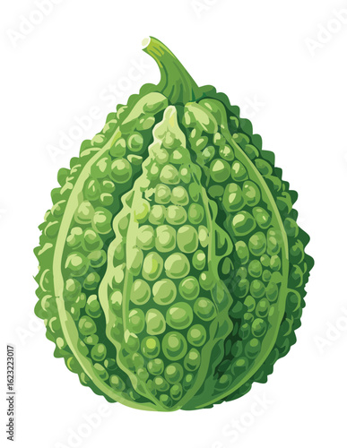 Fresh Whole Organic Gourd Healthy Food - Vector Illustration