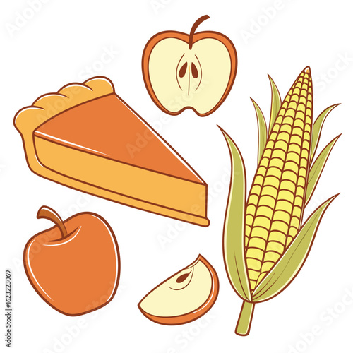 Autumn harvest food assortment pumpkin