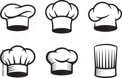 minimalist chef hat vector icon in flat design for culinary blogs cooking apps and food packaging designs