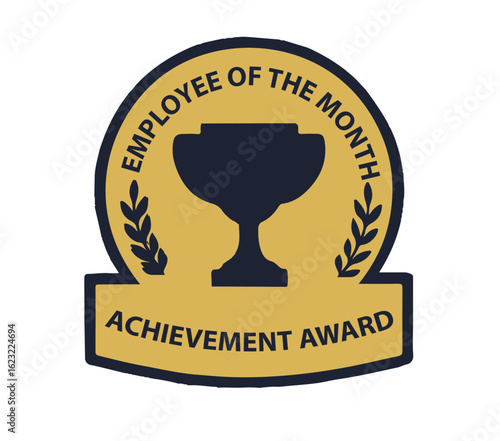 employee of the month colored badge design, editable formats: ai, eps, jpg, png, ideal for both digital and print use  
