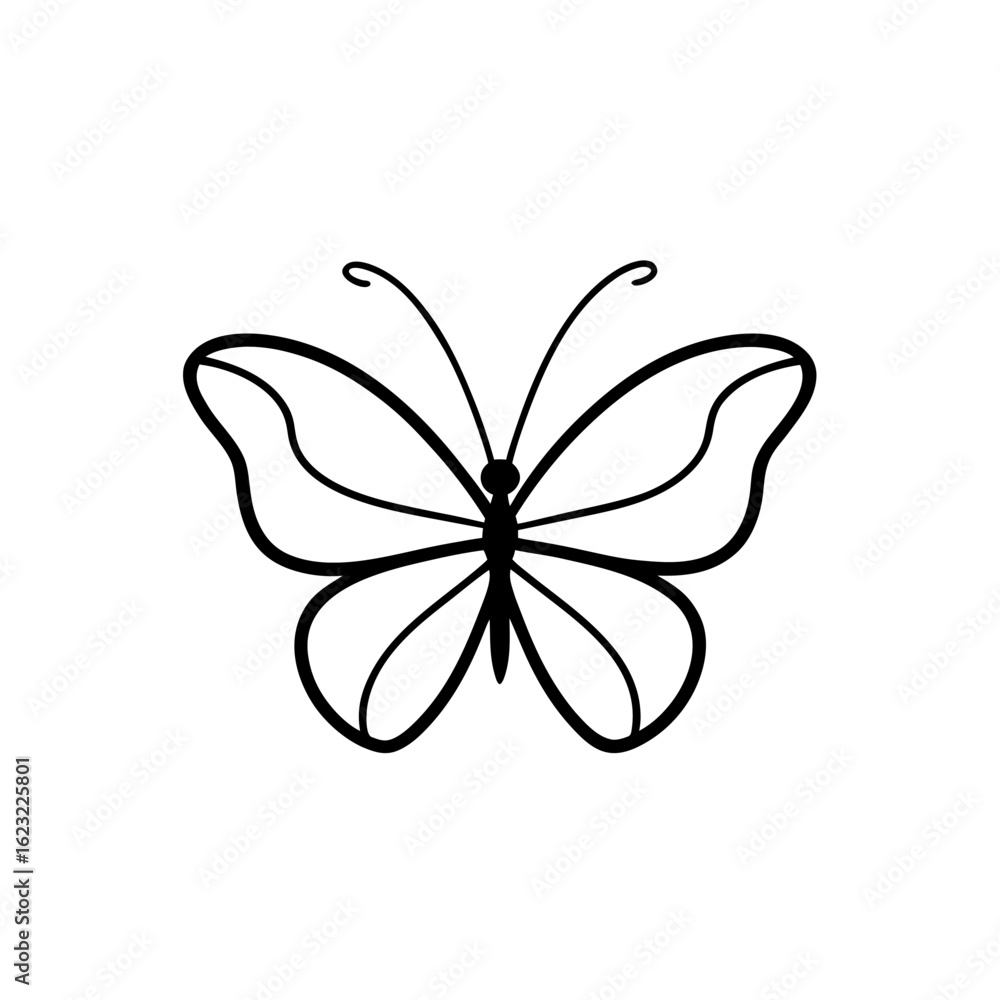 Fototapeta premium graceful butterfly on whisper blush