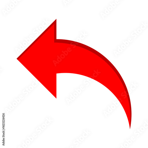 Wallpaper Mural Red curvy pointing arrow on transparent background  Torontodigital.ca