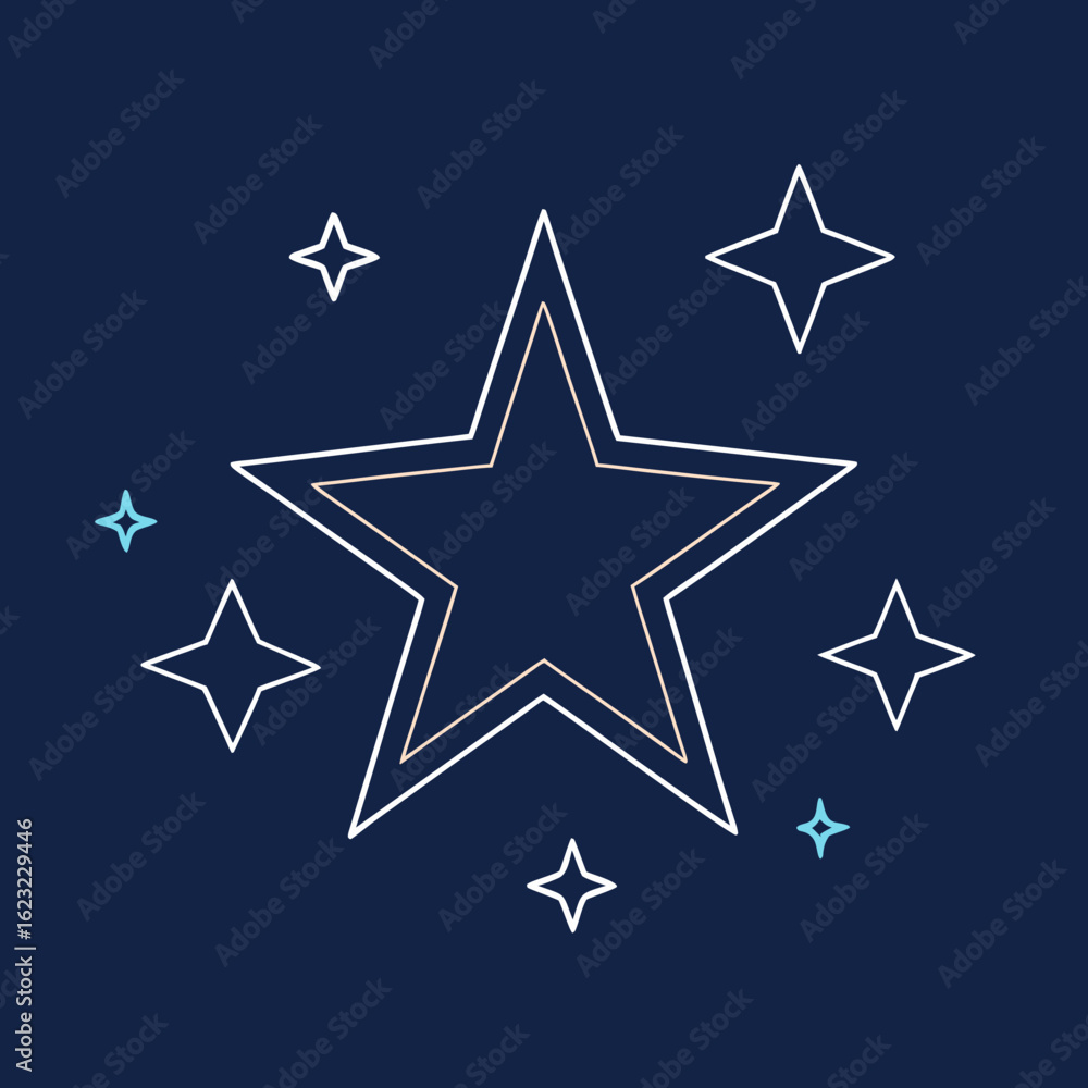 Obraz premium stars on blue background