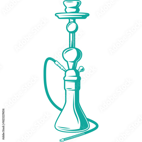 hookah isolated on white