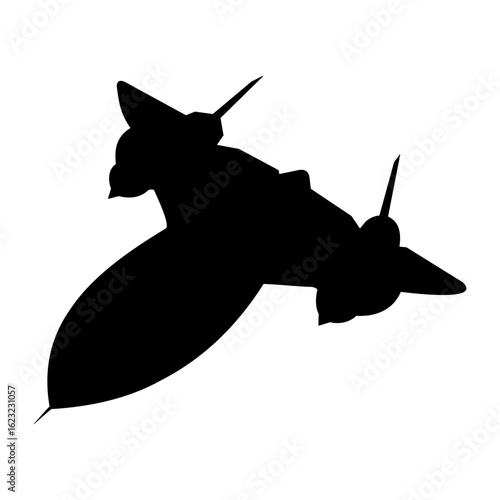 Plane Silloutte United States Air Force SR-71 Blackbird